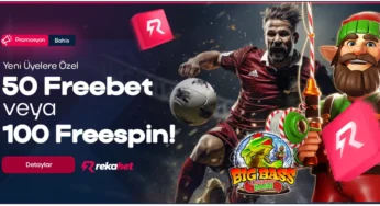Rekabet’ten Yeni Üyelere Özel 50 Tl Freebet ya da 100 Freespin